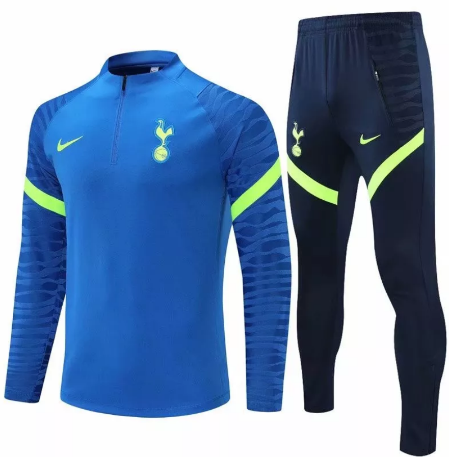 2021/22 Tottenham Hotspur Blue Training Kits Sweatshirt with Trousers